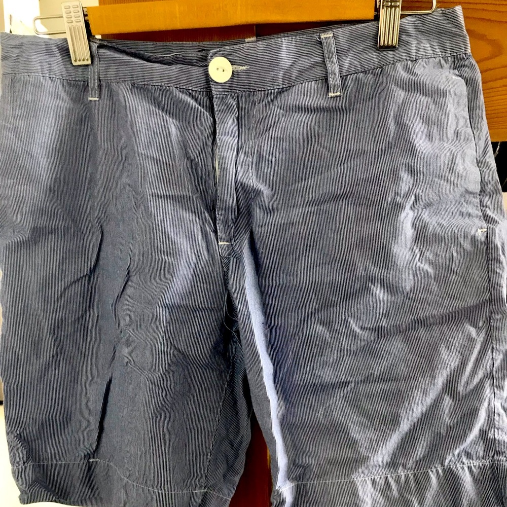 Men’s Blue linen dress shorts